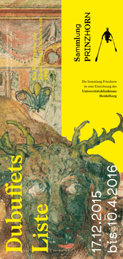 Dubuffets Liste - Sammlung Prinzhorn