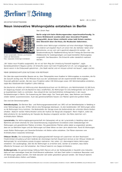 Berliner Zeitung - Neun innovative Wohnprojekte