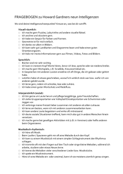 FRAGEBOGEN zu Howard Gardners neun Intelligenzen (PDF 38 KB)