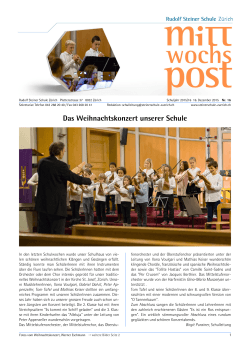 Mittwochspost 16 2015/16 - Rudolf Steiner Schule | Zürich