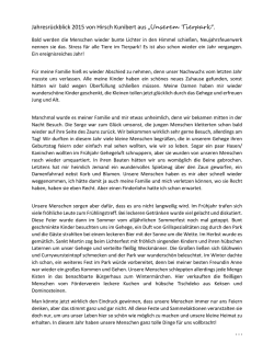 Jahresr&uuml;ckblick 2015 von Hirsch Kunibert aus