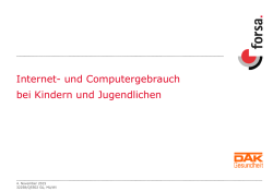 Internet- und Computergebrauch bei Kindern und Jugendlichen