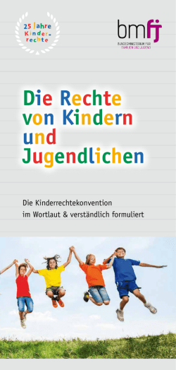 Die Rechte von Kindern und Jugendlichen