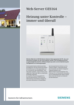 Heizung unter Kontrolle &ndash; immer und &uuml;berall Web-Server