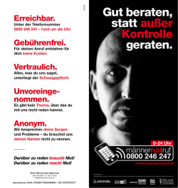 Gut beraten, statt au&szlig;er Kontrolle geraten.