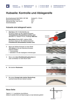 Hubseile: Kontrolle und Ablegereife