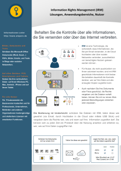 Behalten Sie die Kontrolle über alle Informationen, die Sie