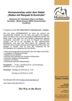 Horsemanship unter dem Sattel &bdquo;Reiten mit Respekt & Kontrolle