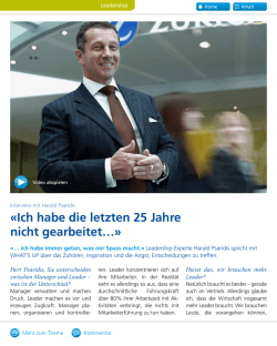 Ich habe die letzten 25 Jahre nicht gearbeitet&hellip;