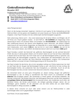 Gottesdienstordnung