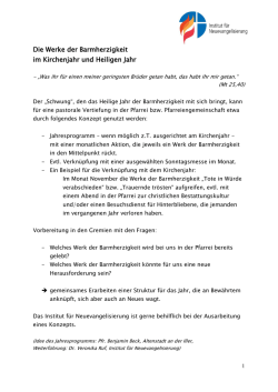 Die Werke der Barmherzigkeit im Kirchenjahr