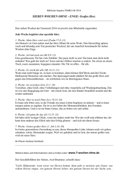 Impulse zur Fastenzeit - Pfarrsprengel Waldhufen