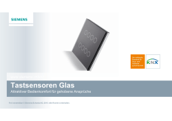 Tastsensoren Glas - Siemens Schweiz AG