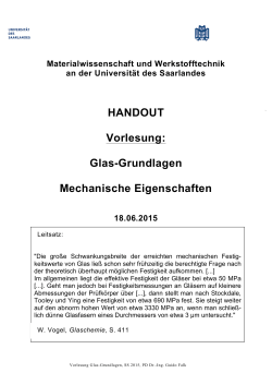 Glas Grundlagen 5 2015 - Universit&auml;t des Saarlandes