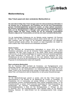 Glas Tr&ouml;sch baut um