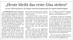 Heute bleibt das erste Glas stehen