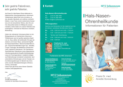 Hals-Nasen- Ohrenheilkunde