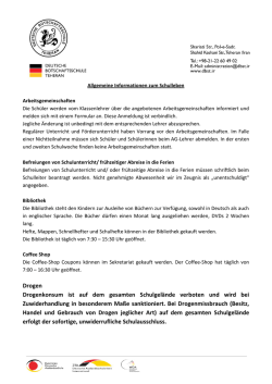Drogen Drogenkonsum ist auf dem gesamten Schulgel&auml;nde