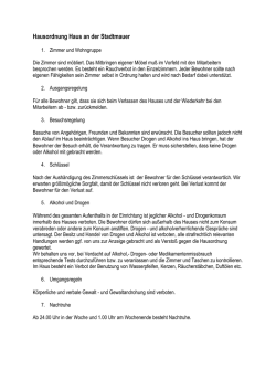 Hausordnung Haus an der Stadtmauer - AWO