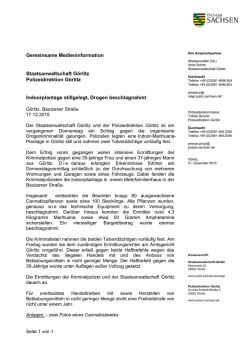 Indoorplantage stillgelegt, Drogen beschlagnahmt