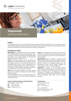 Drogenanalytik, Labor Chemnitz (Zentrum f&uuml;r Diagnostik GmbH am