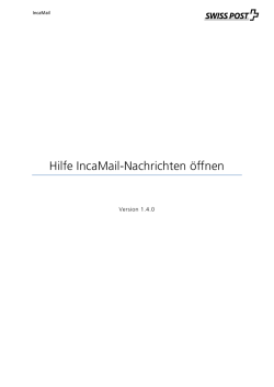 Hilfe IncaMail-Nachrichten &ouml;ffnen