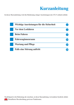 Mazda CX-5 Kurzanleitung