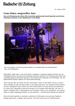 Müllheim: Ganz feiner, ausgereifter Jazz - badische