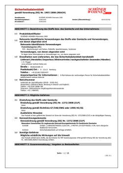 Sicherheitsdatenblatt - SCH&Ouml;NER WOHNEN