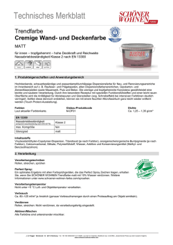 Technisches Merkblatt - SCHÖNER WOHNEN