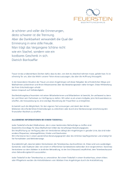 Je sch&ouml;ner und voller die Erinnerungen, desto schwerer ist die