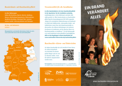 ein brand ver&auml;ndert alles - Rauchmelder retten Leben