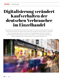 Digitalisierung verändert Kaufverhalten der deutschen