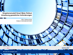 Vorgehensmodell Smart Meter Rollout Umsetzung gesetzlicher