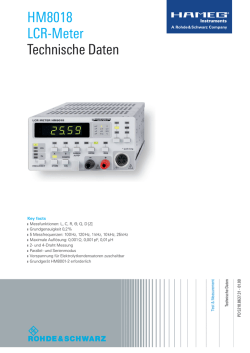 HM8018 LCR-Meter Technische Daten
