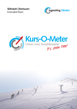 Kurs-O-Meter - Unsere neue Kursphilosophie - skifreizeit