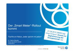 Der „Smart Meter“-Rollout kommt