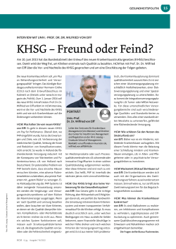 KHSG – Freund oder Feind?