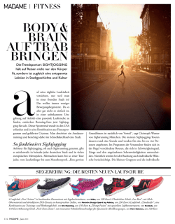 Interview f&uuml;r Madame - SightRunning M&uuml;nchen