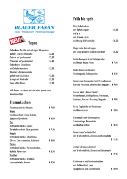 Tapas Flammkuchen Früh bis spät