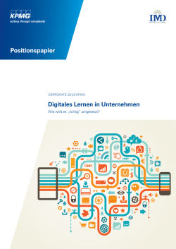 Digitales Lernen in Unternehmen. Wie wird es &bdquo;richtig