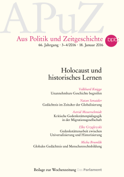 Holocaust und historisches Lernen - Bundeszentrale für politische