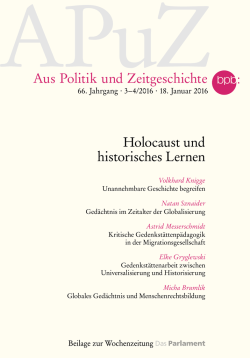 Holocaust und historisches Lernen - Bundeszentrale f&uuml;r politische