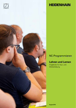 NC-Programmieren Lehren und Lernen - TNC-Training