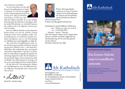 Ein letzter Schritt zum Gesundheits zentrum
