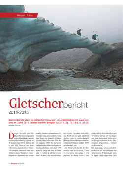 Gletscherbericht im Mitgliedermagazin Bergauf zum