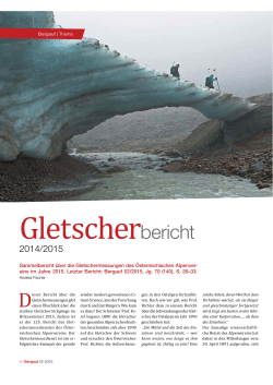 Gletscherbericht im Mitgliedermagazin Bergauf zum