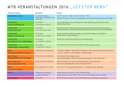 MTB VERANSTALTUNGEN 2016 „LETZTER BERG“