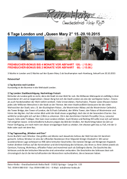 6 Tage London und „Queen Mary 2” 15.-20.10.2015 - Reise