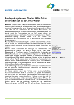 Besuch der Landtagsdelegation von Bündnis 90/Die - Ahrtal